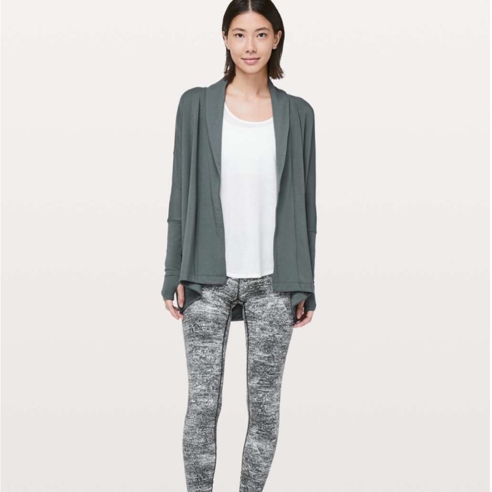 Lululemon Back in Action Wrap Sea Steel Cardigan